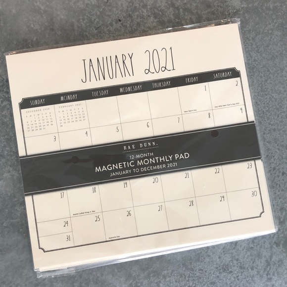 Rae Dunn Office Rae Dunn Magnetic Monthly Calendar Poshmark